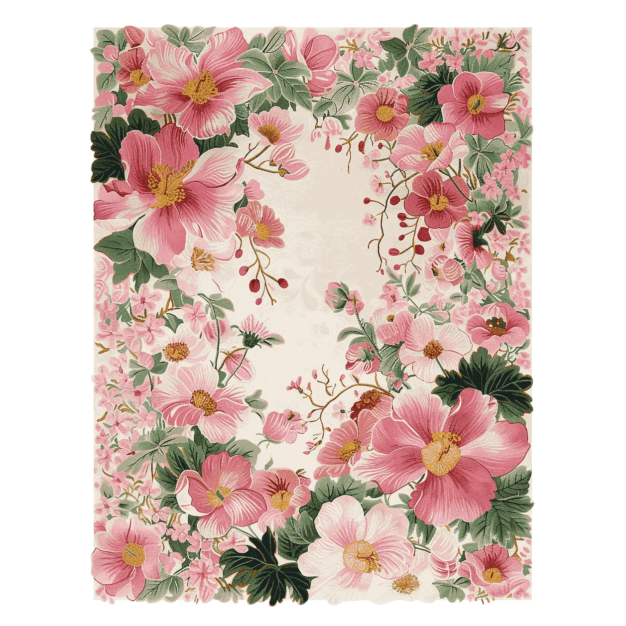 Blush Garden Bloom Hand Tufted Rug