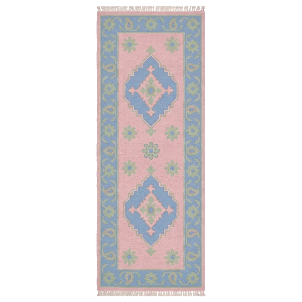 Blush Sky Medallions Hand Knotted Rug