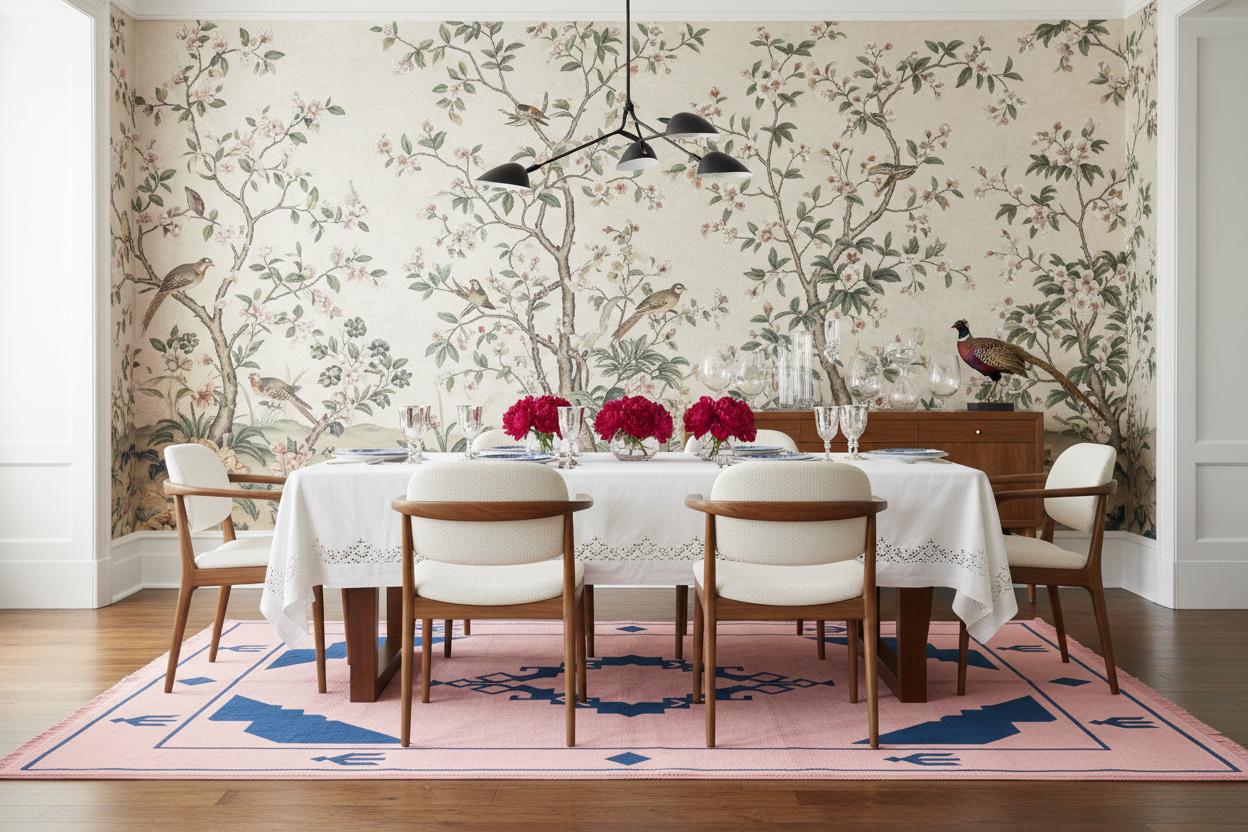 Blush Trident Hand Knotted Rug