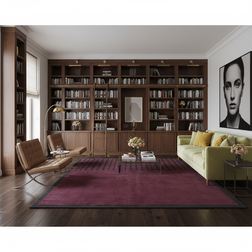 Burgundy Reverence Hand Knotted Rug