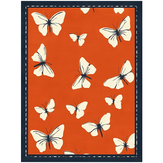 The Butterfly Serenade Hand-Tufted Rug is a captivating piece that brings the delicate beauty of butterflies into your home decor. Crafted with meticulous attention to detail, this rug features a graceful butterfly design set against a vibrant background, creating a harmonious blend of colors and patterns.