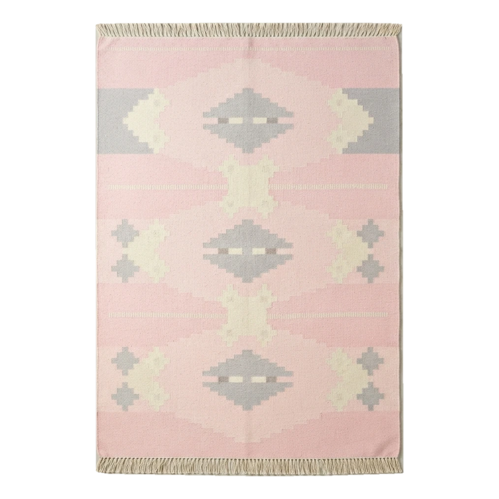 Candy Cloud Diamond Flatweave Cotton Dhurrie Rug