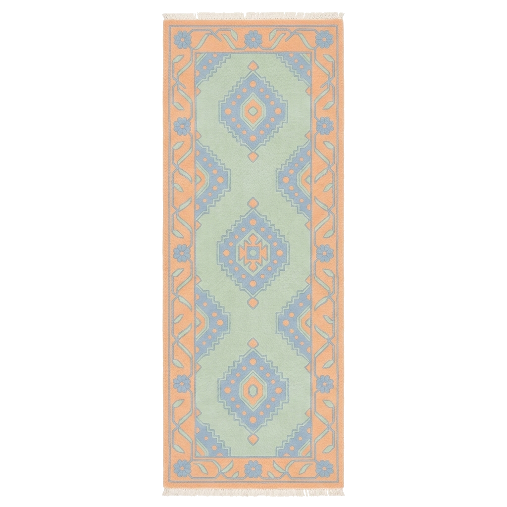 Canyon Chevron Hand Knotted Runner Rug
