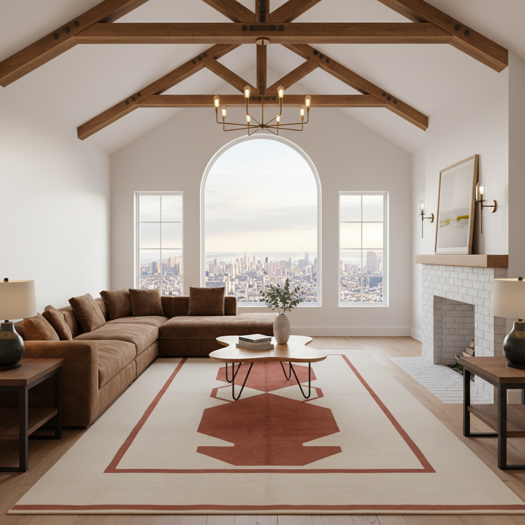 Cardinal Nexus Hand Knotted Rug