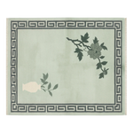 Celadon Peony Vase Hand Knotted Rug - alternate view