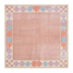 Celestial Checker Flow Square Hand Tufted Wool Rug