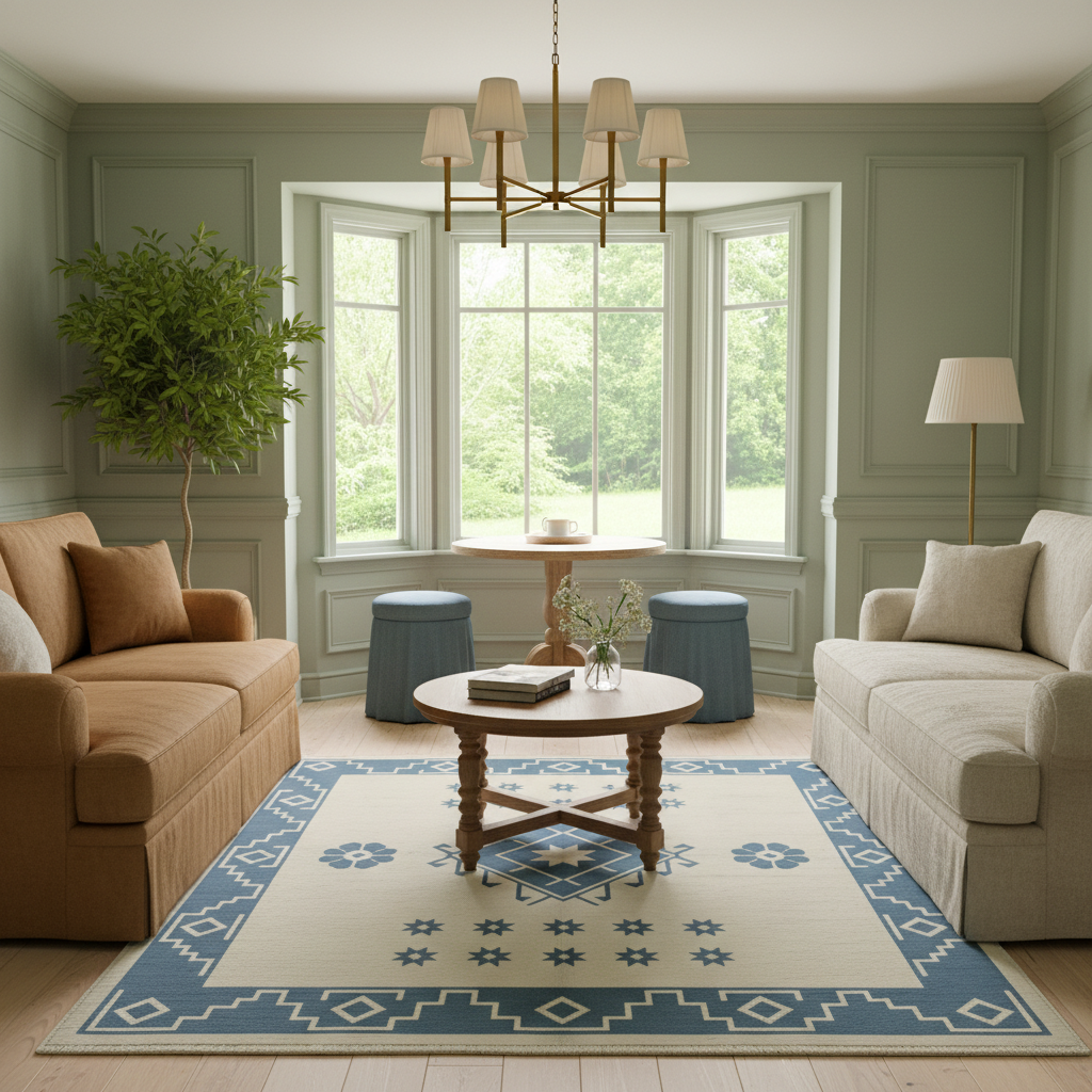 Celestial Indigo Hand Knotted Rug