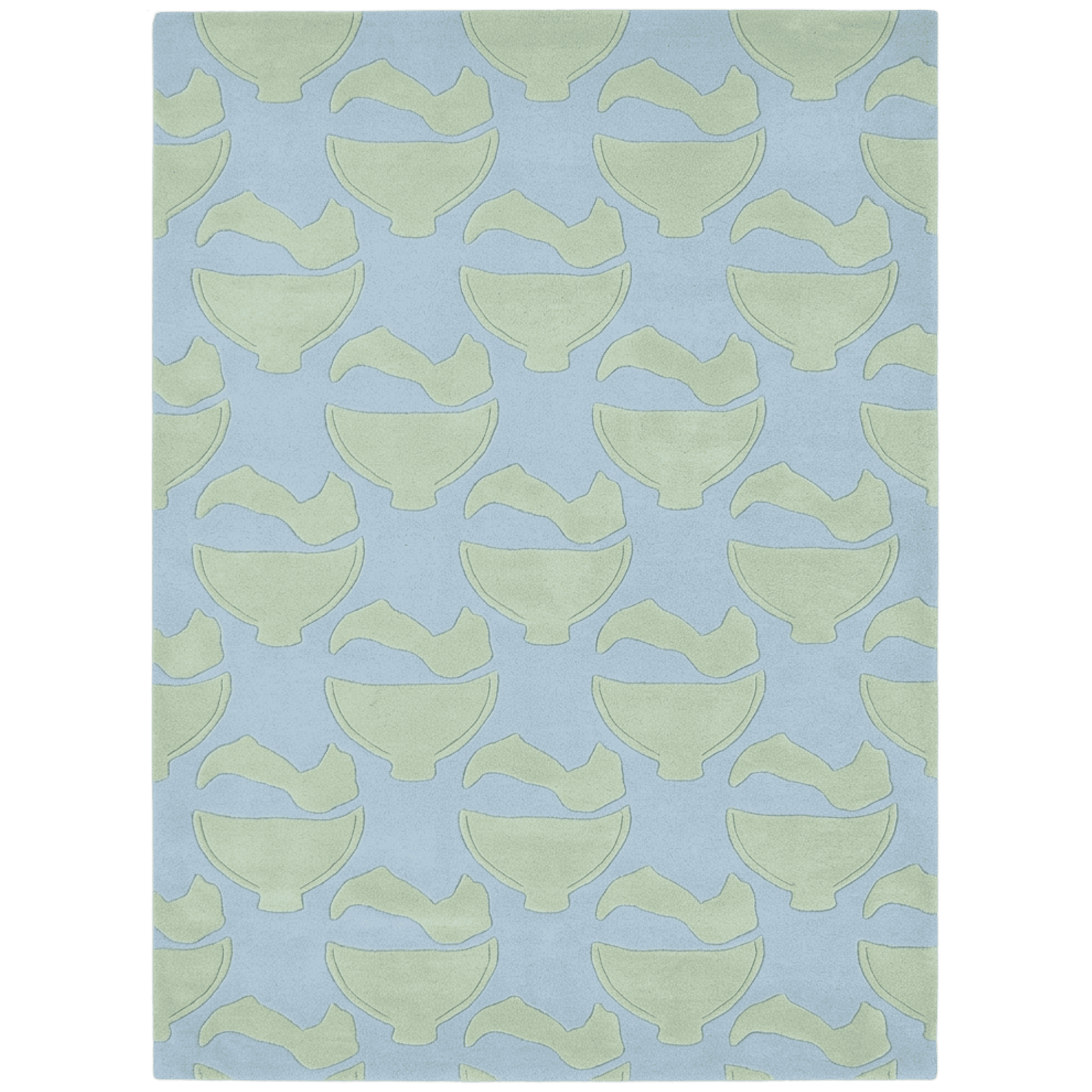 Celestial Azure Current Hand Tufted Wool Rug