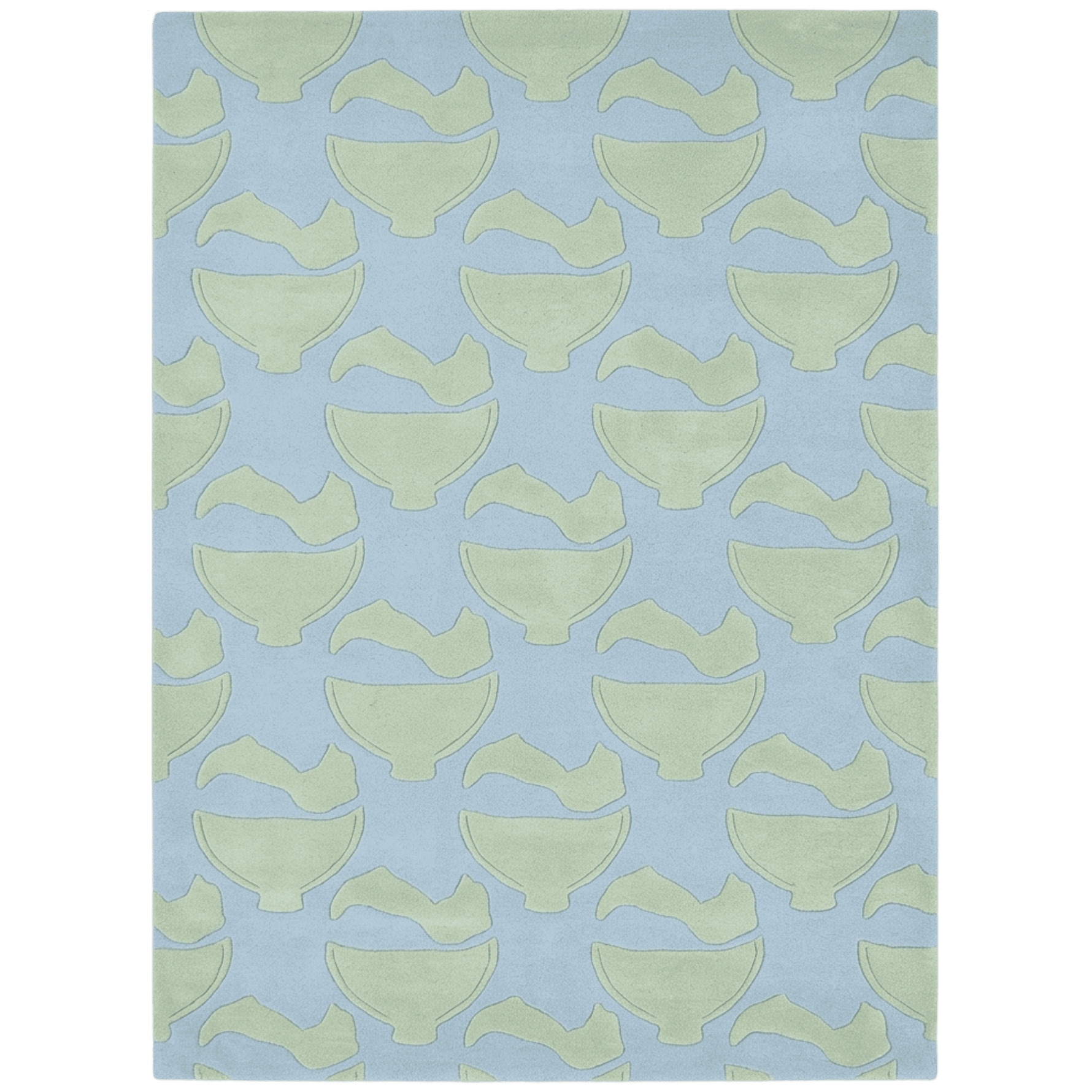 Celestial Azure Current Hand Tufted Wool Rug