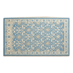 Cerulean Arabesque Vine Hand Tufted Wool Rug - alternate view
