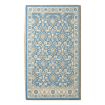 Cerulean Arabesque Vine Hand Tufted Wool Rug