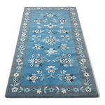 Cerulean Blossom Drift Hand Tufted Wool Rug