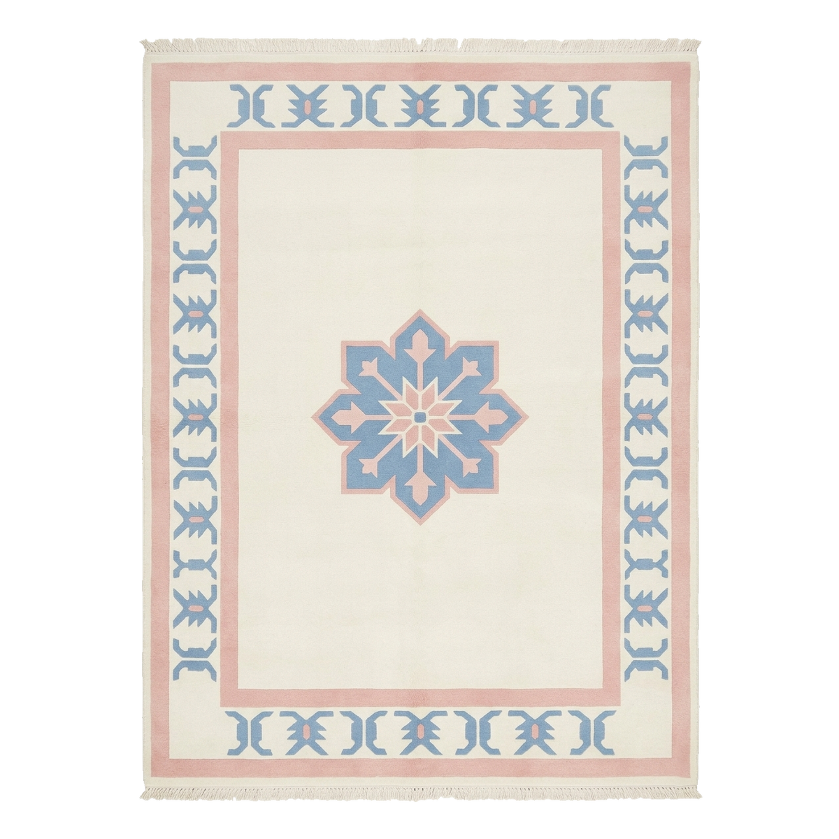 Cerulean Star Crest Hand Knotted Rug