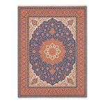 Cerulean & Coral Mirage Hand Knotted Rug