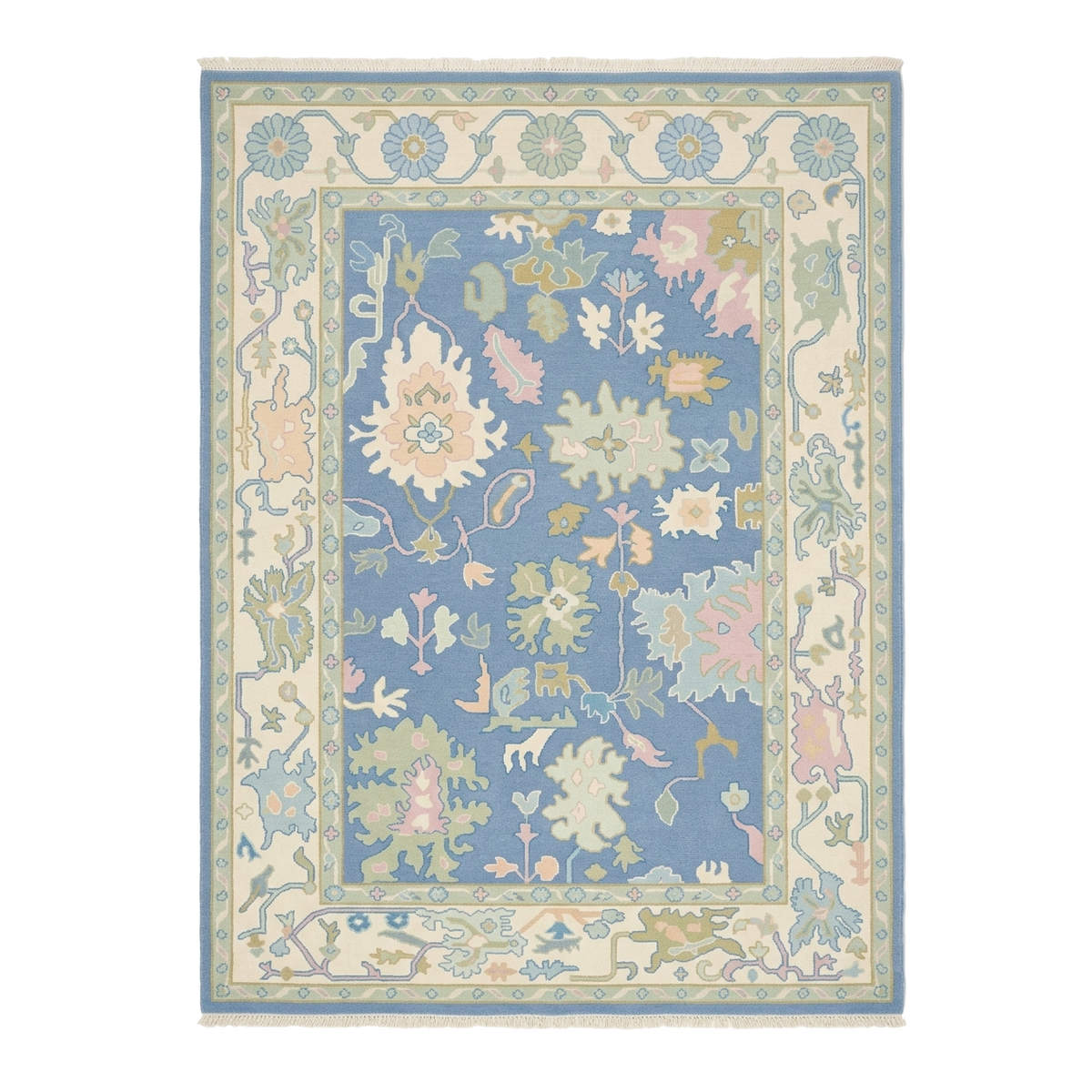 Chambray Petal Layout Hand Knotted Rug
