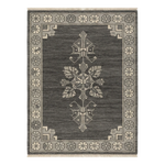 Charcoal Bloom Emblem Hand Knotted Rug - alternate view