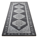 Charcoal Hexagon Voyage Hand Tufted Runner Rug