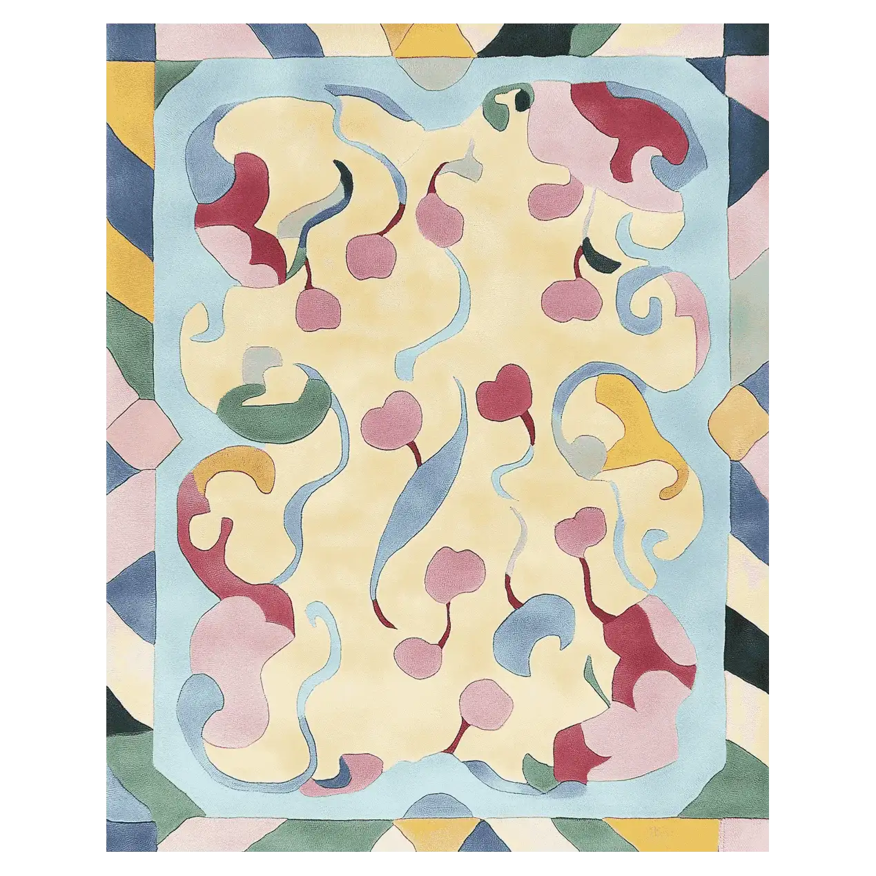 Cherry Pop Swirl Hand Tufted Rug