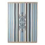 Coastal Stripe Totem Flatweave Cotton Dhurrie Rug