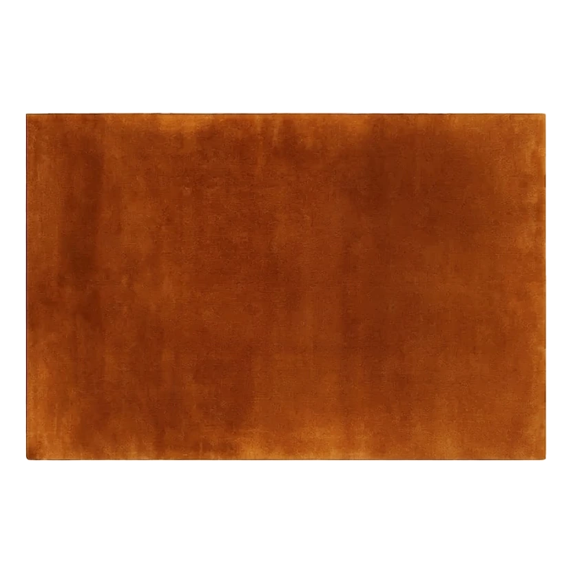 Cognac Silk Reverie Hand Tufted Wool and Viscose Rug - alternate view