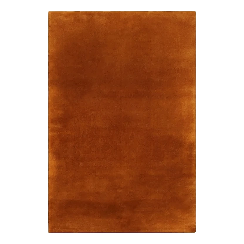 Cognac Silk Reverie Hand Tufted Wool and Viscose Rug