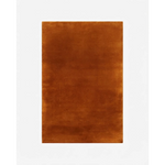 Cognac Silk Reverie Hand Tufted Wool and Viscose Rug - studio photo