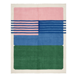 Colorblocks & Crossing Hand Knotted Wool Rug