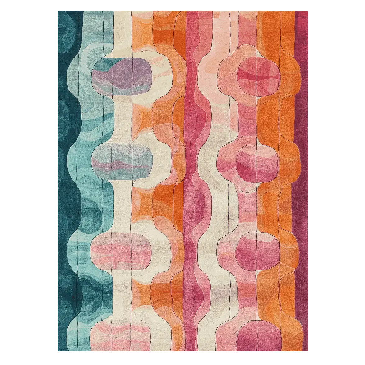 Colorful Moves Hand Tufted Rug
