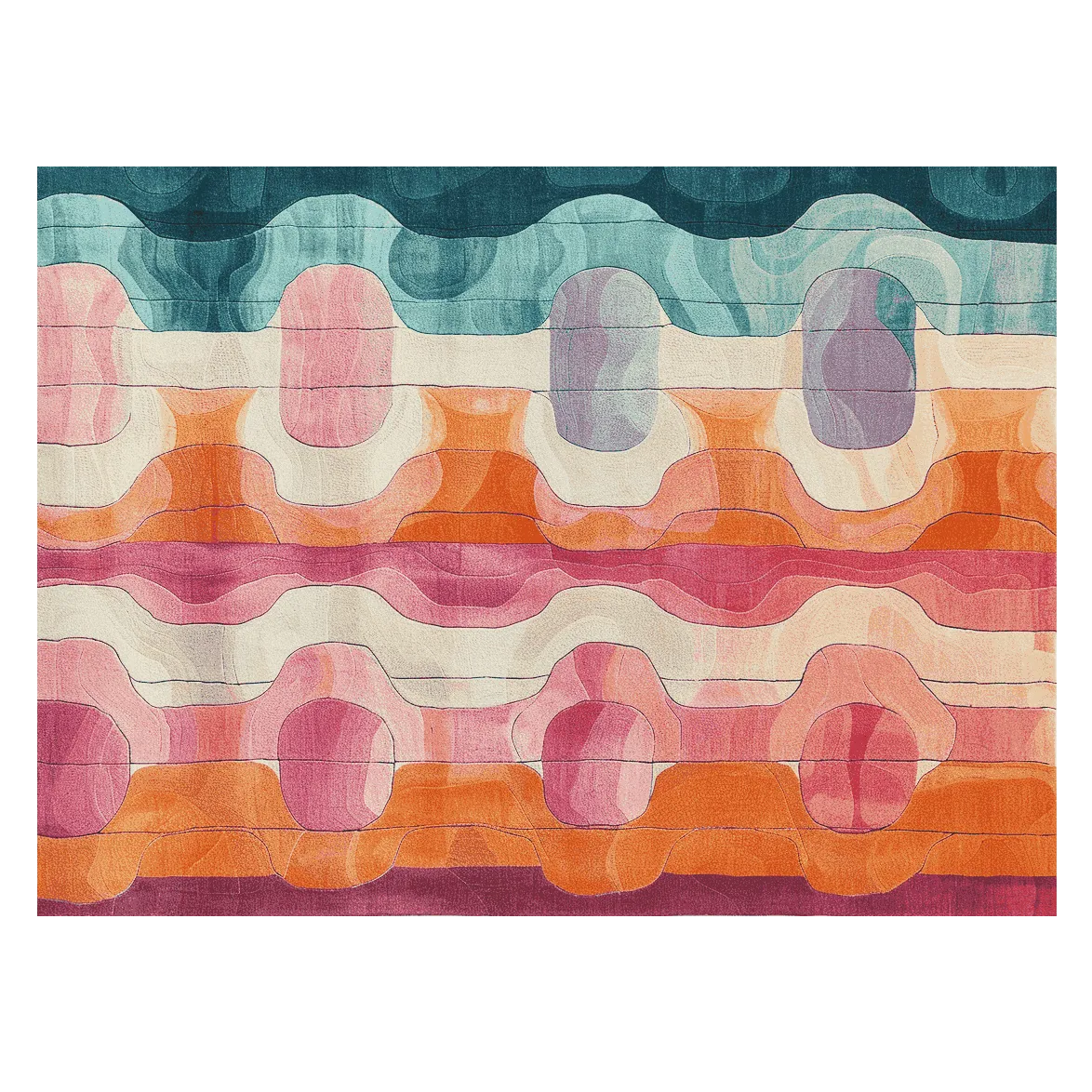 Colorful Moves Hand Tufted Rug