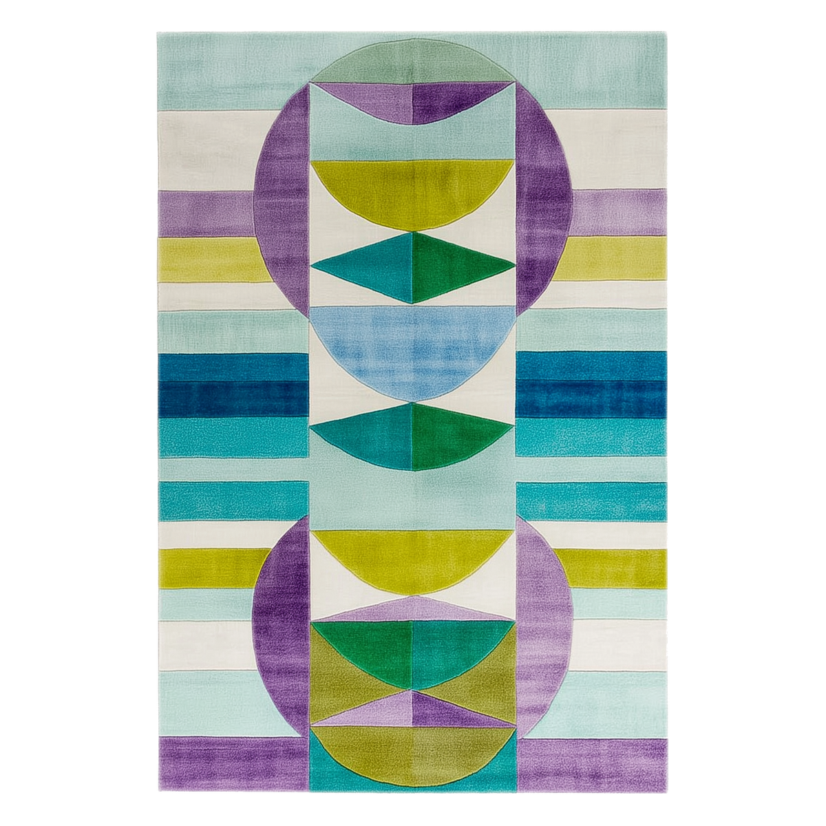 Colorful Shapes Hand Tufted Wool Rug
