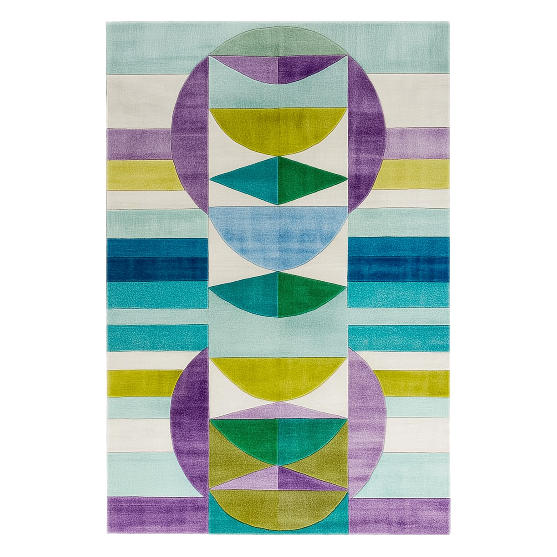 Colorful Shapes Hand Tufted Wool Rug