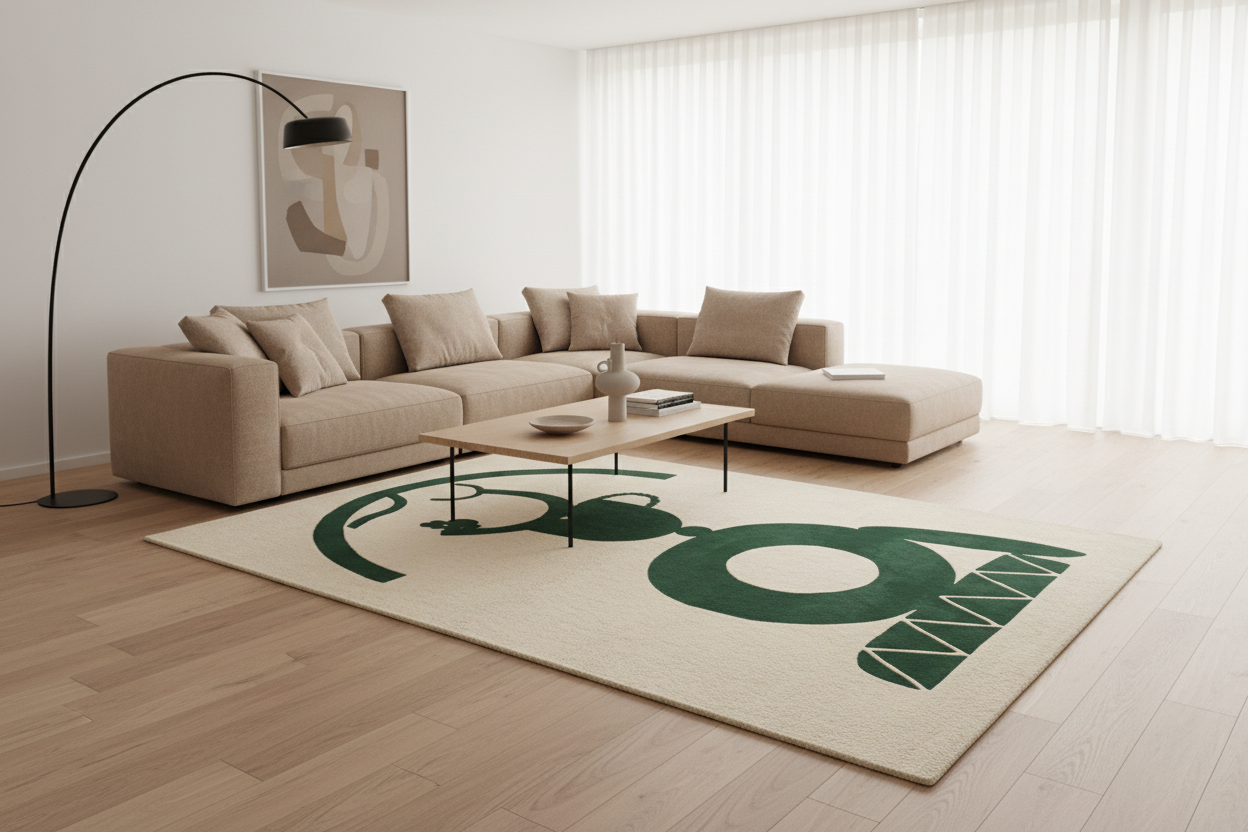 Green Park Hand Tufted Wool Rug