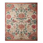Coral Lotus Tapestry Hand Tufted Wool Rug