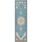 Cornflower Anatolian Star Hand Tufted Runner Rug - studio photo