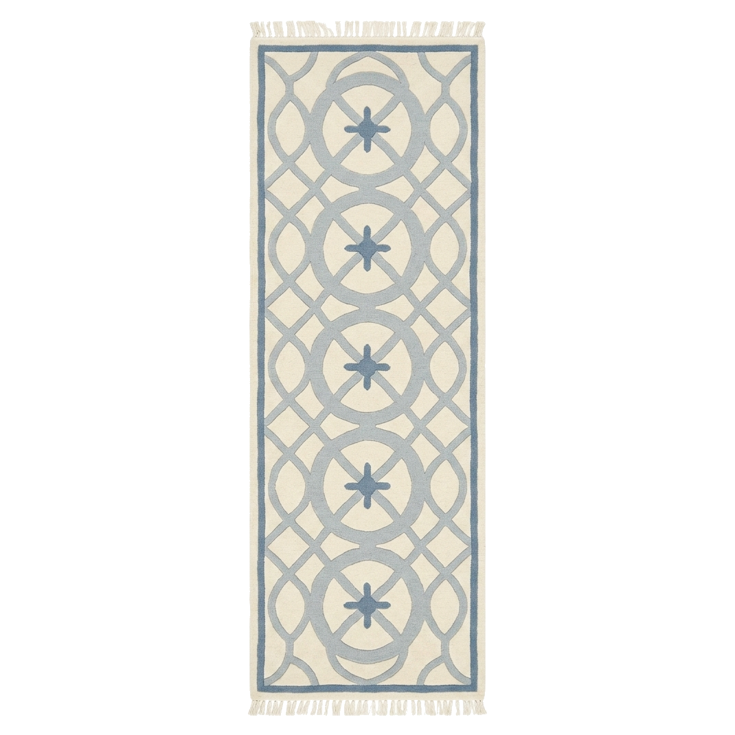 Cosmic Trellis Hand Knotted Runner Rug