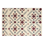 Crimson Chevron Garden Hand Tufted Wool Rug - alternate view