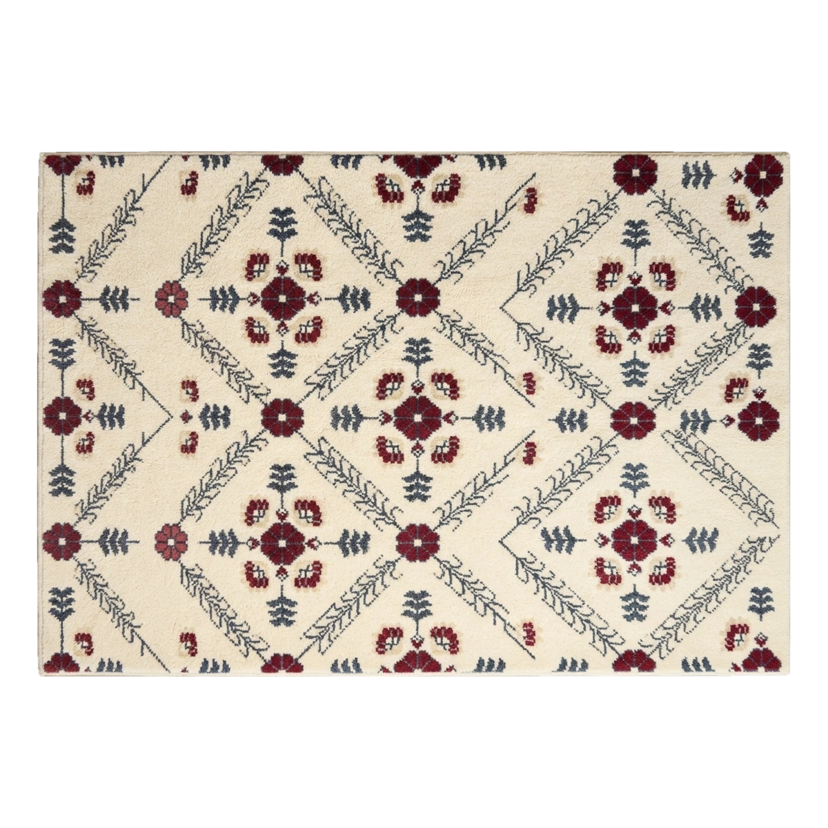 Crimson Chevron Garden Hand Tufted Wool Rug - alternate view