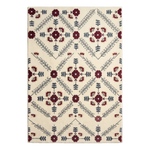 Crimson Chevron Garden Hand Tufted Wool Rug