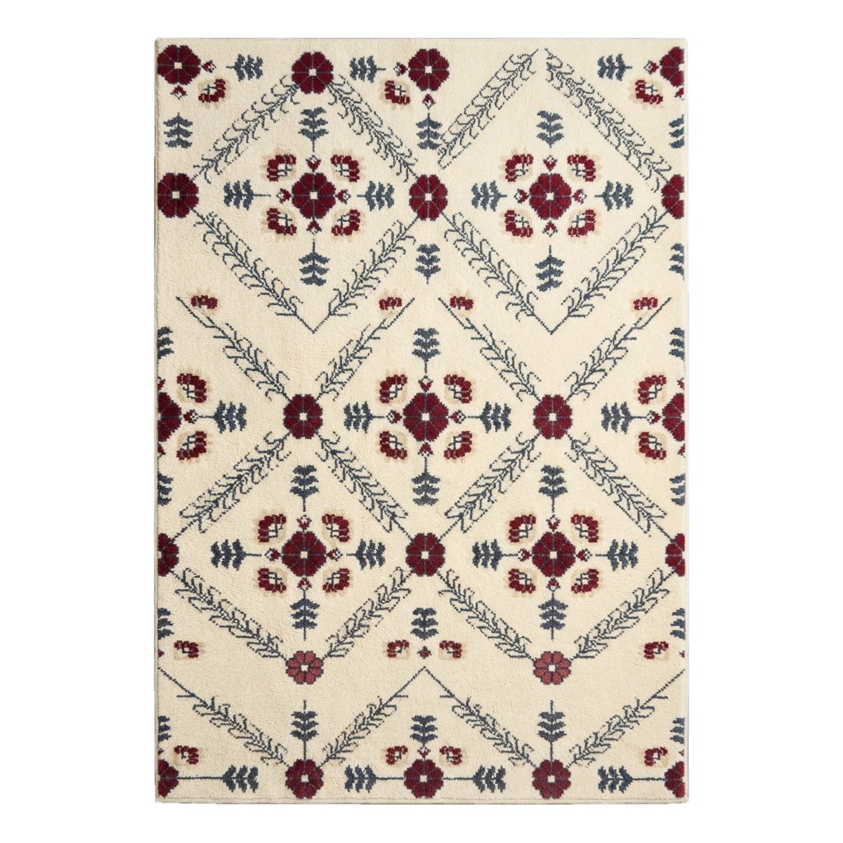 Crimson Chevron Garden Hand Tufted Wool Rug