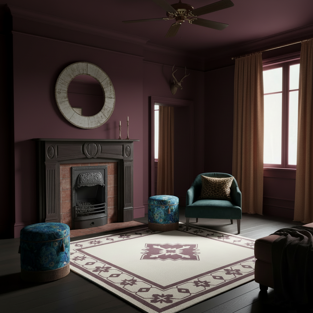 Crimson Veil Hand Knotted Rug