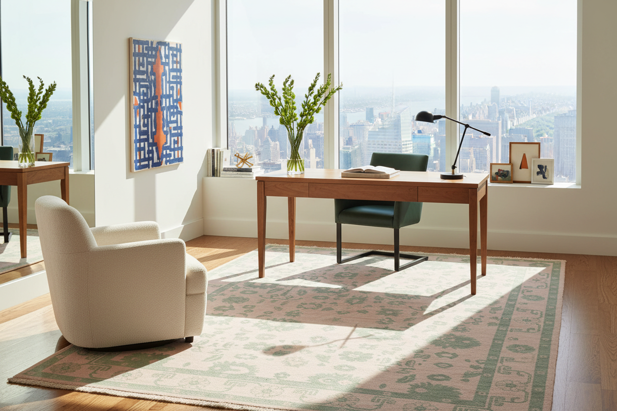 Crimson Woven Mirage Hand Knotted Rug