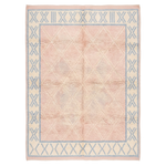 Cross Stitch Pattern Cream Moroccan Shag Rug 