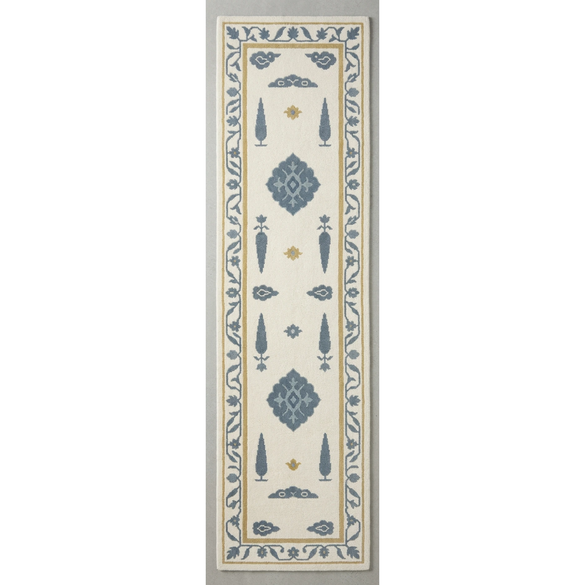 Cypress Garden Walk Hand Tufted Runner Rug - studio photo