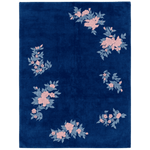 Dark Night Flower Hand Knotted Rug