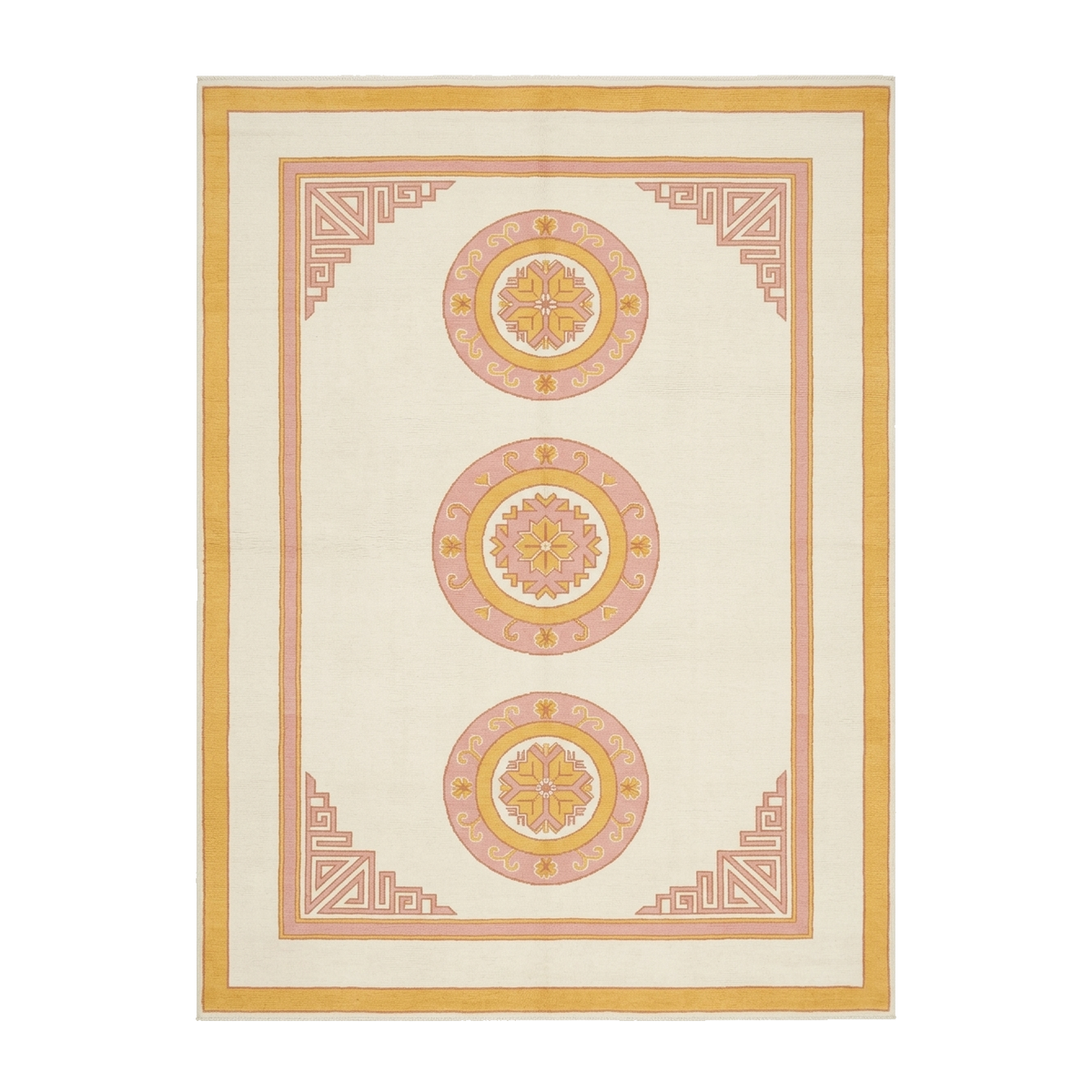 Desert Sun Medallions Hand Knotted Rug 
