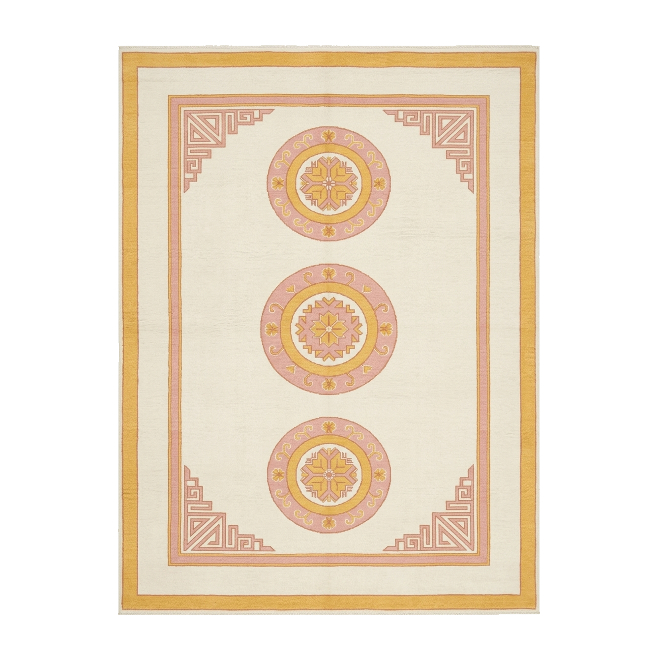 Desert Sun Medallions Hand Knotted Rug 