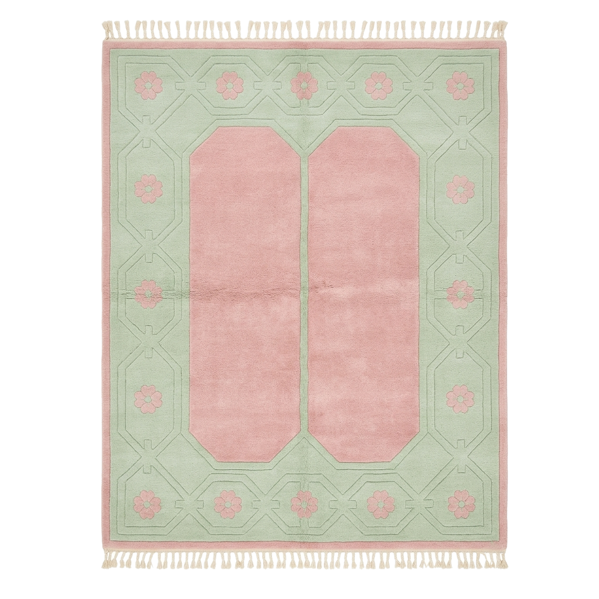 Dual Portals Hand Knotted Wool Rug 