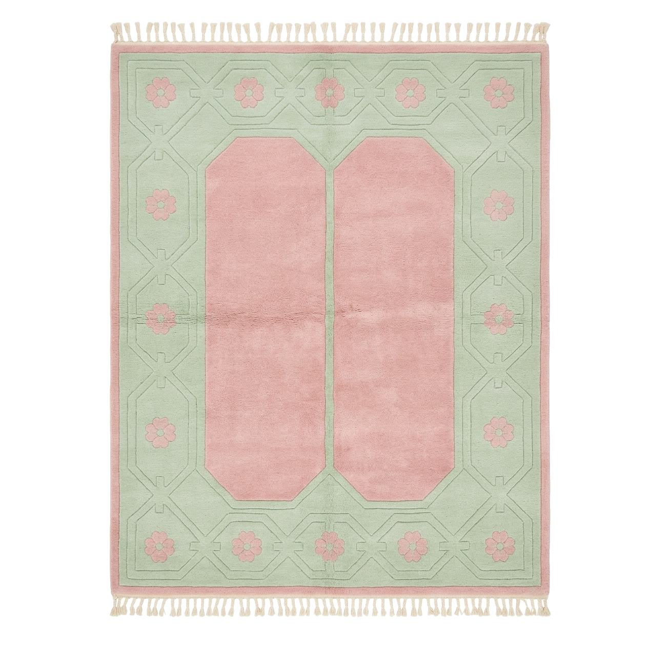 Dual Portals Hand Knotted Wool Rug 