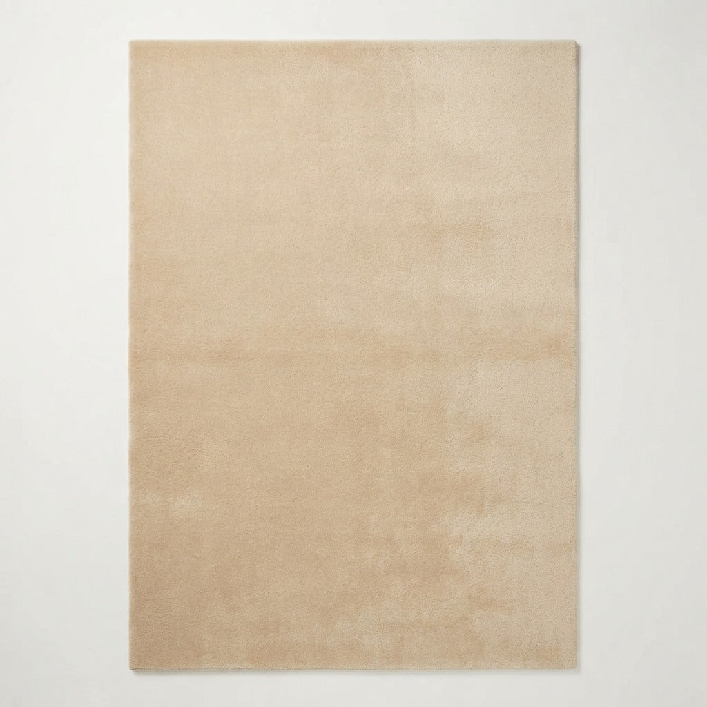 Dune Sand Serenity Hand Tufted Wool Rug - studio photo
