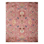 Dusty Rose Damask Sovereign Hand Tufted Wool Rug 